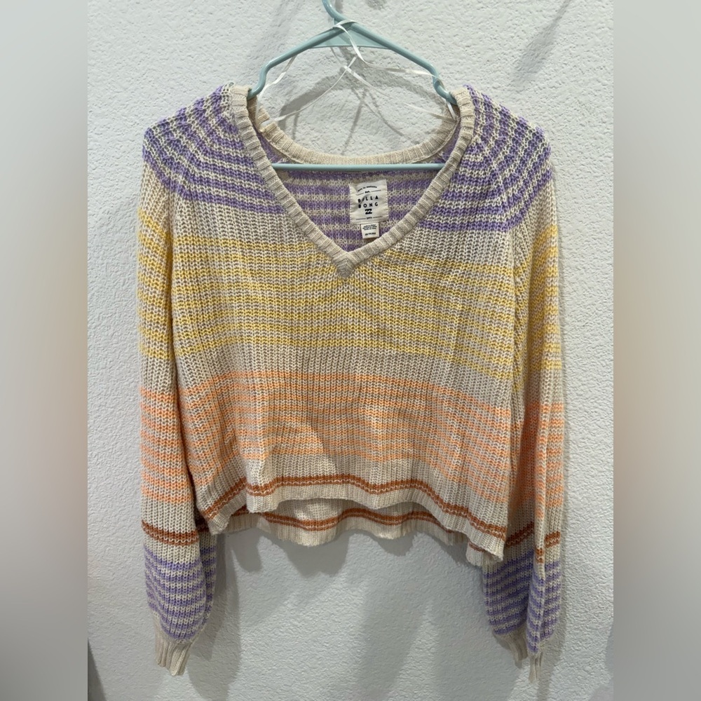 Billabong Pastel Stripe Knit Sweater women’s XS